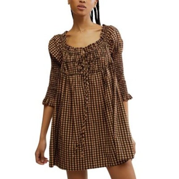 Free People Star Tip Tiered Mini Dress - Picture 1 of 12